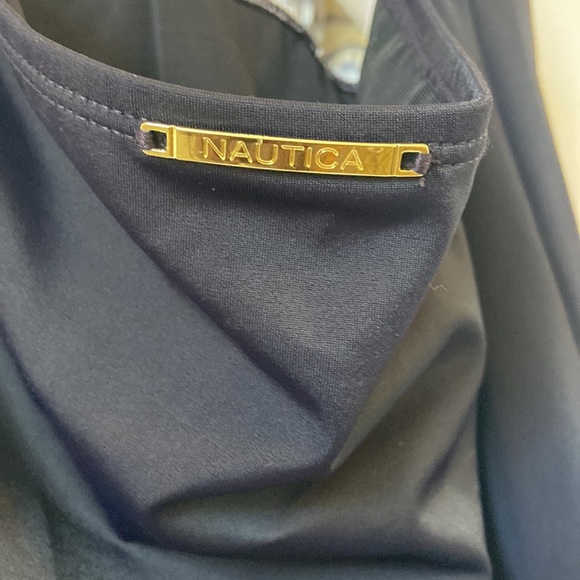 Nautica Black and White One Piece Halter Style Swimsuit Size 16 - Picture 5 of 8